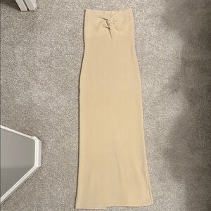 Cream strapless sweater dress mid/maxi size small